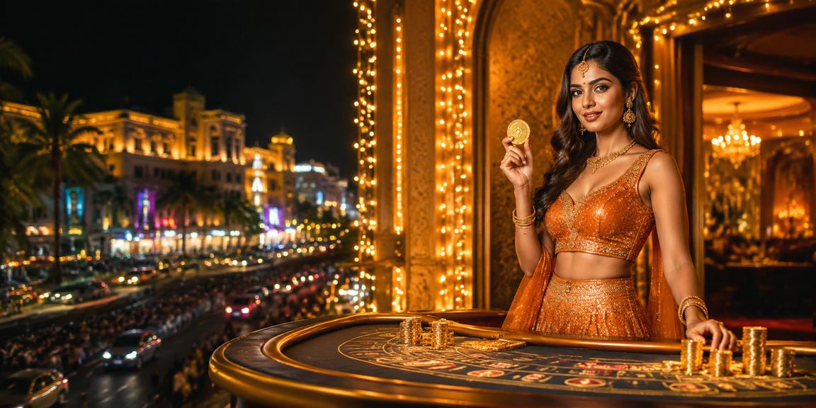 Bangalore MG Road illuminated with casino and festival lights during Diwali