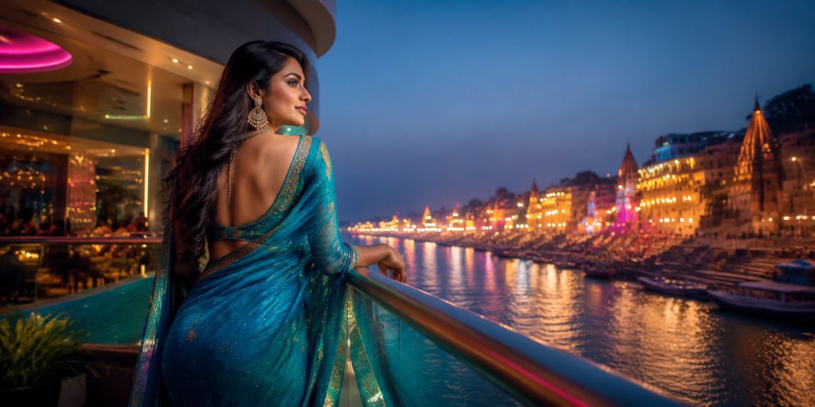 Varanasi Ghat vibrant riverside scene with local culture